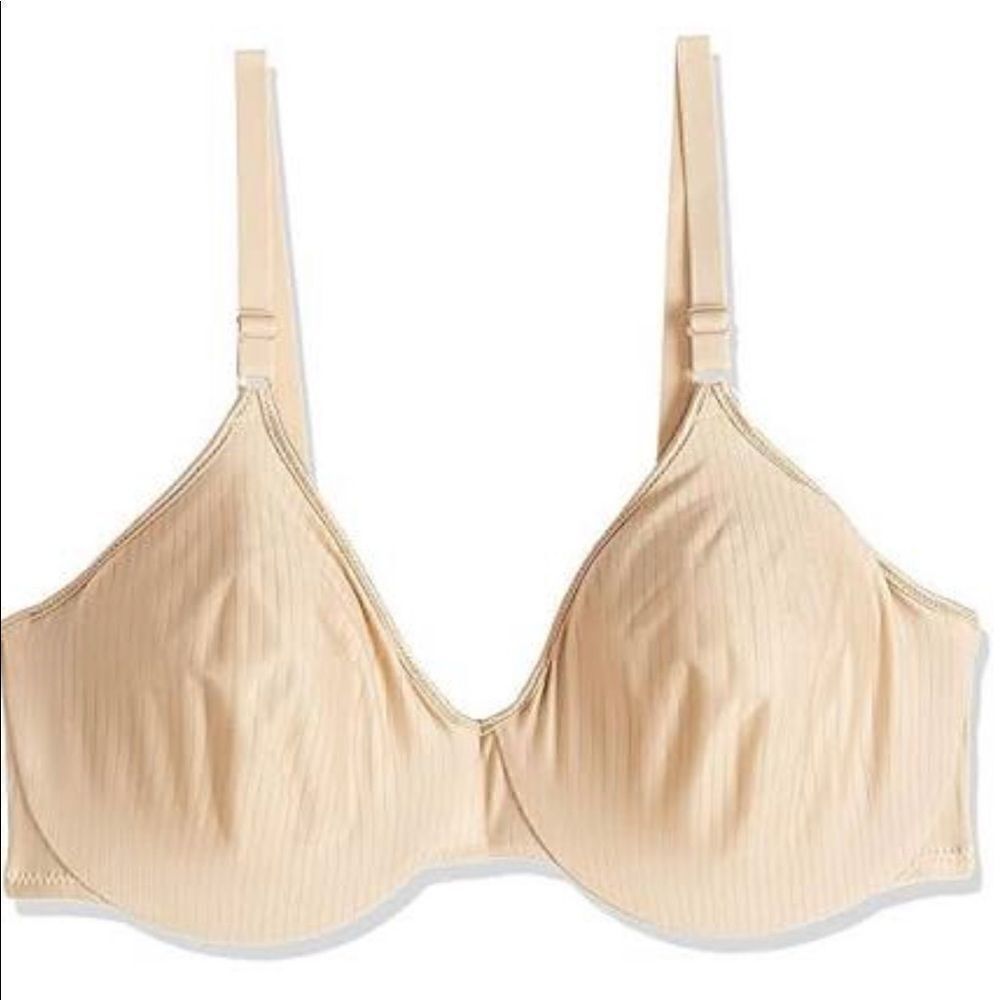 Hanes Underwire T Shirt Bra Beige Nude Sz 38D